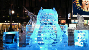 雪ミク氷像